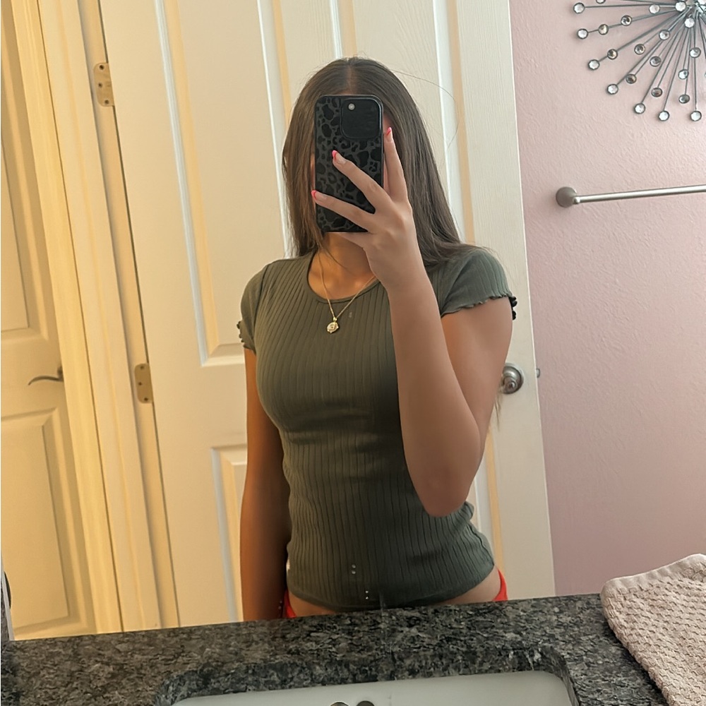 camo green shirt